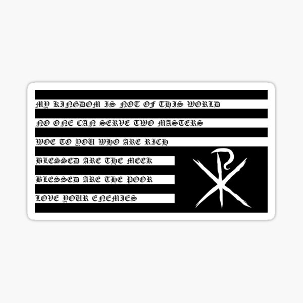 Christian Flag Black Chi Rho Antifa Sticker for Sale by thecamphillips