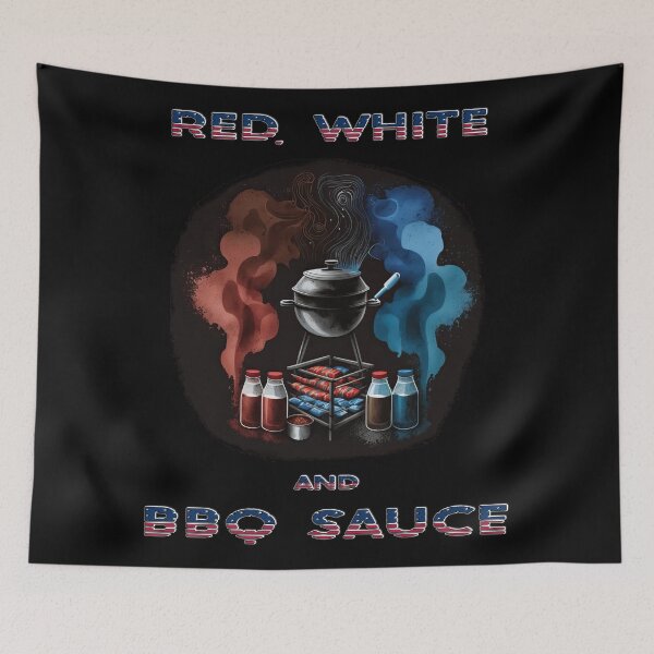 Item preview, Red, White, and BBQ Sauce - A 4th Of July Design designed and sold by Mindful-Designs.