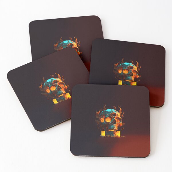 Item preview, Flame skull art designed and sold by Simone Davino.