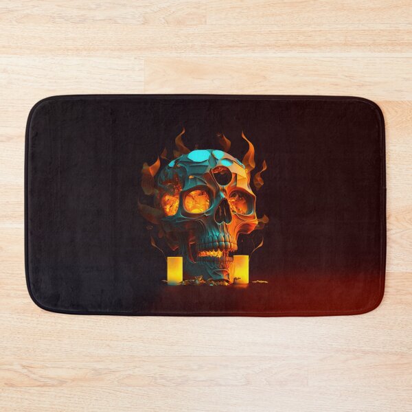 Item preview, Flame skull art designed and sold by Simone Davino.