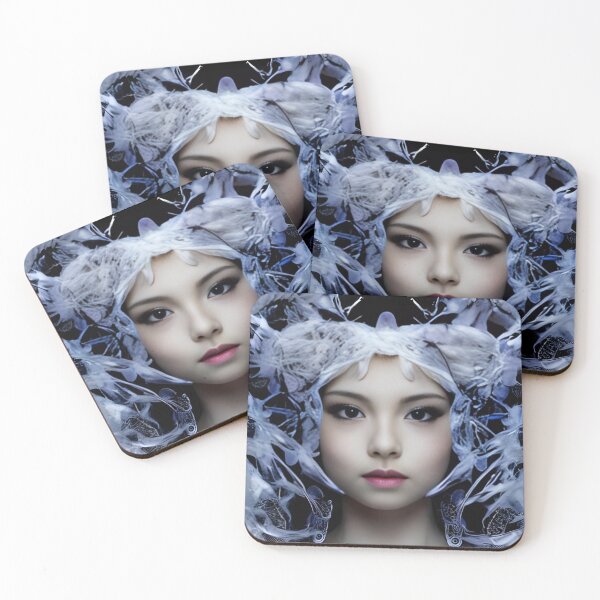 Item preview, Blue Symmetry: A Photorealistic Portrait of a Young Woman designed and sold by masabo.