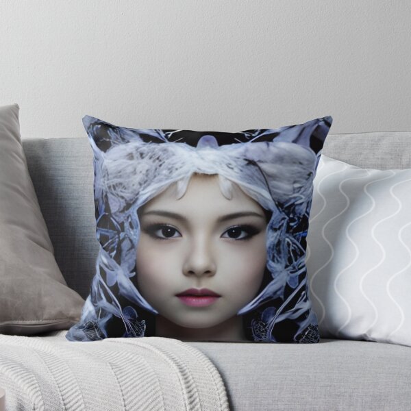 Item preview, Blue Symmetry: A Photorealistic Portrait of a Young Woman designed and sold by masabo.