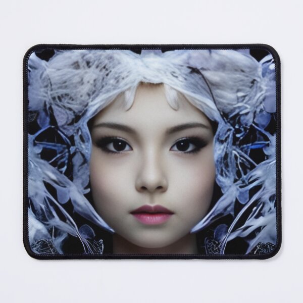 Item preview, Blue Symmetry: A Photorealistic Portrait of a Young Woman designed and sold by masabo.