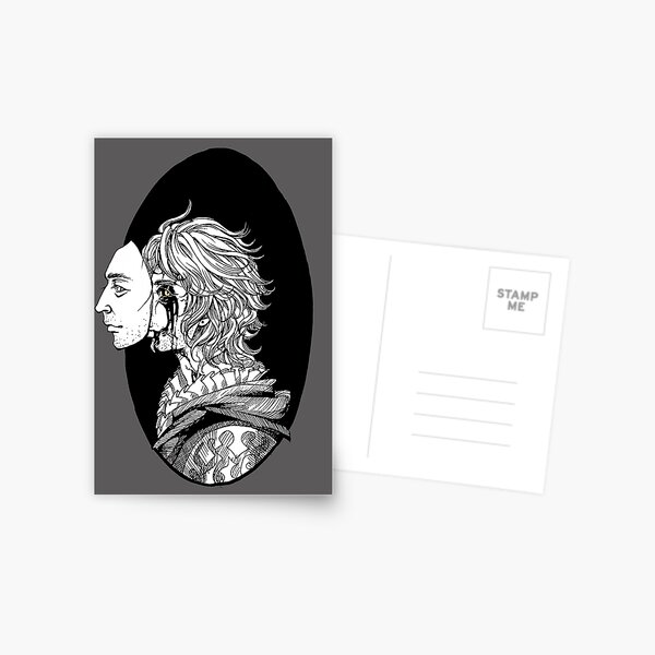 Zwei Gesichter von Ardyn Postkarte