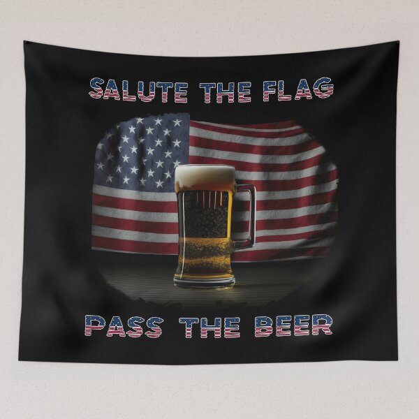 Item preview, Salute The Flag, Pass The Beer - A Patriotic Design designed and sold by Mindful-Designs.
