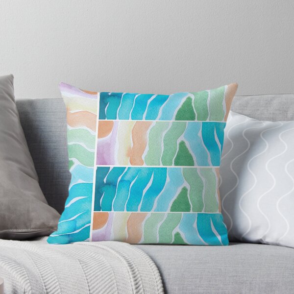 Item preview, Watercolor Abstract Landscape Block Print designed and sold by Ericksondesigns.