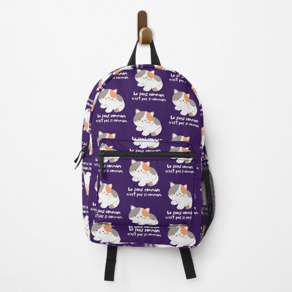 Item preview, Cute cat with Voltaire quote: Le sens commun n'est pas si commun designed and sold by artbleed.