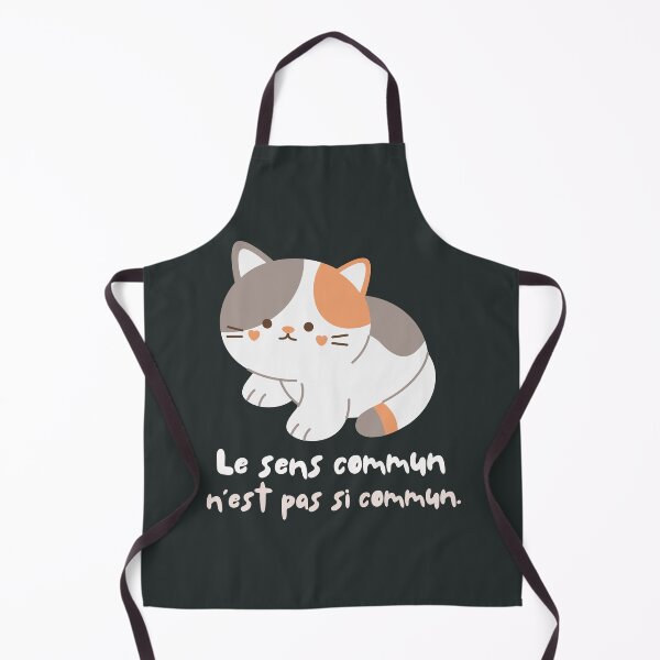 Item preview, Cute cat with Voltaire quote: Le sens commun n'est pas si commun designed and sold by artbleed.