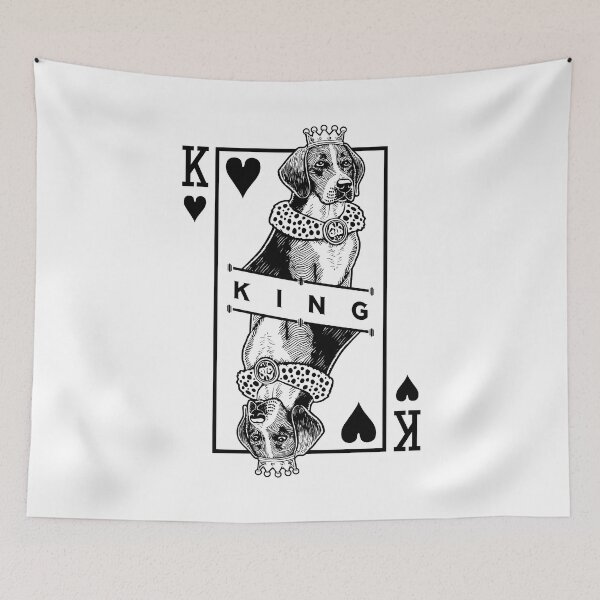 Item preview, Harrier Beagle King Of Hearts Funny Dog Lover Pop Art designed and sold by GrandeDuc.
