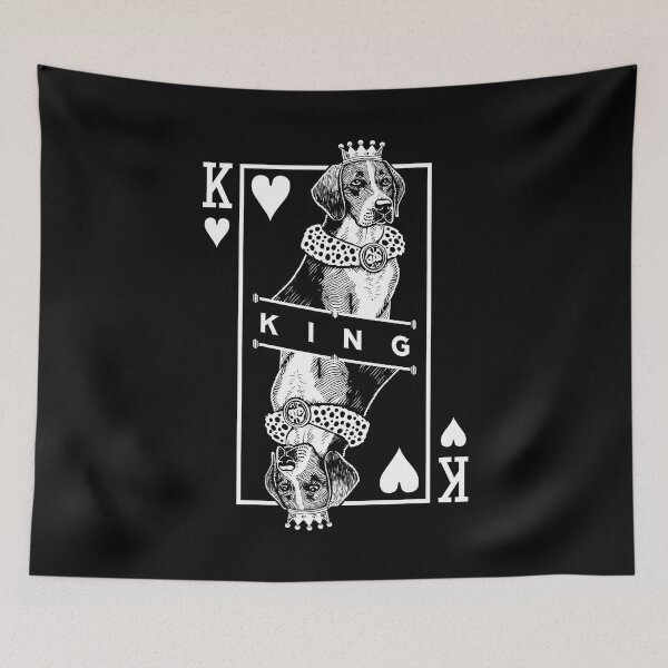 Item preview, Harrier Beagle King Of Hearts Funny Dog Lover Pop Art designed and sold by GrandeDuc.