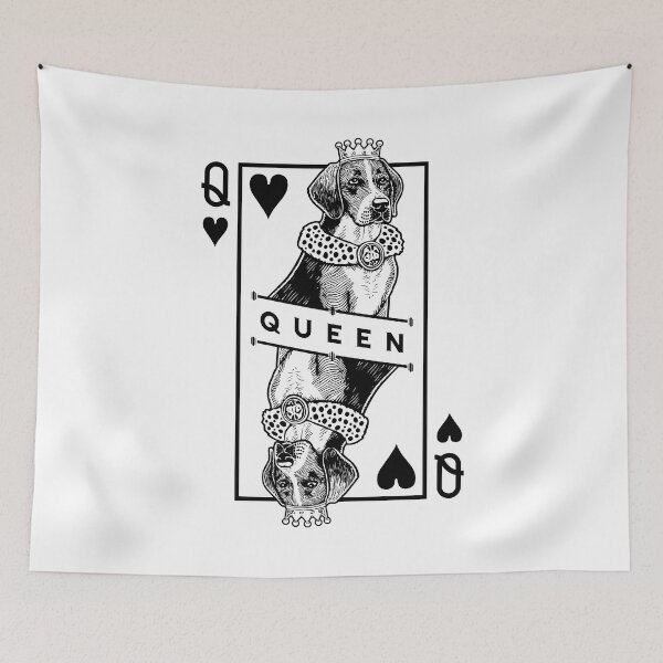 Item preview, Harrier Beagle Queen Of Hearts Funny Dog Lover Pop Art designed and sold by GrandeDuc.