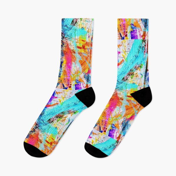 Item preview, Abstract rainbow painting  designed and sold by Grey Robinson.