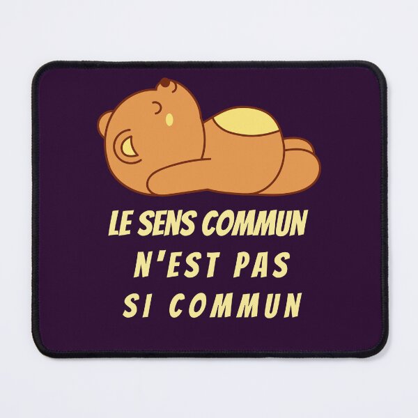 Item preview, Cute bear with Voltaire quote: Le sens commun n'est pas si commun designed and sold by artbleed.