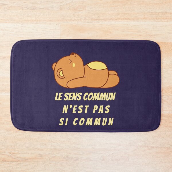 Item preview, Cute bear with Voltaire quote: Le sens commun n'est pas si commun designed and sold by artbleed.