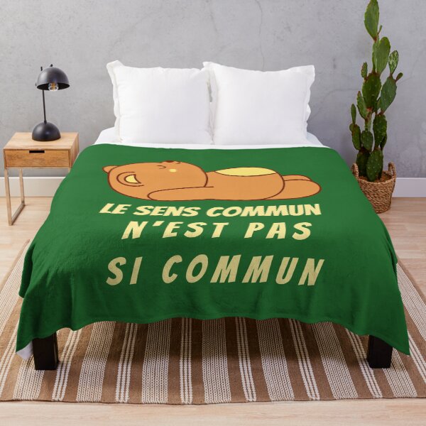 Item preview, Cute bear with Voltaire quote: Le sens commun n'est pas si commun designed and sold by artbleed.