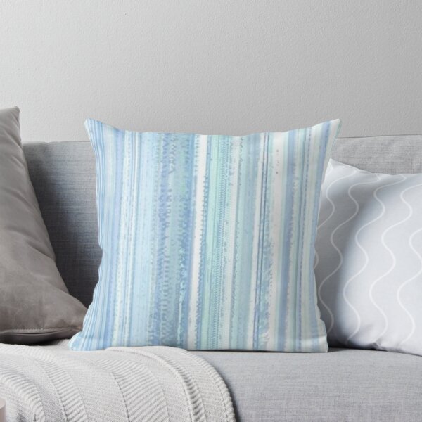 Item preview, Vertical Lines Minimalist Art in Pale Blues designed and sold by ZedColors.