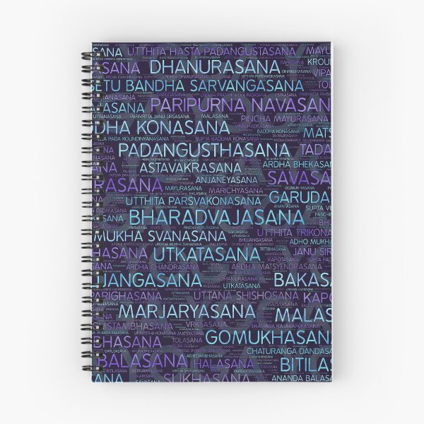 Item preview, Yoga Asanas / Poses Sanskrit Word Art  designed and sold by k9printart.