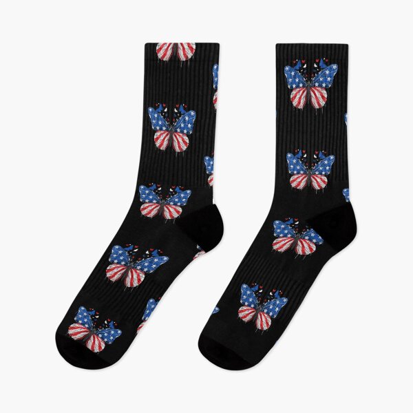 Item preview, Butterfly USA Flag Cute 4th Of July Funny American Girl Gift designed and sold by ArtMuni99.