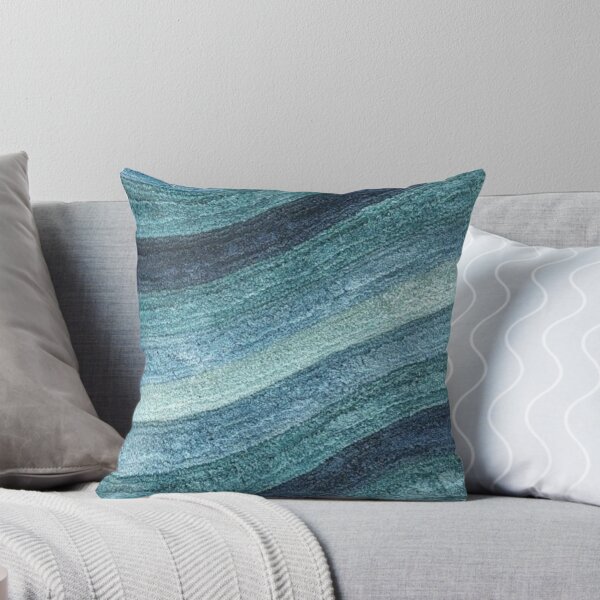 Item preview, Minimalist Art in Blue and Green Wave Lines designed and sold by ZedColors.