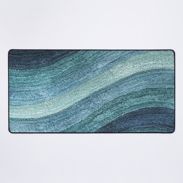 Item preview, Minimalist Art in Blue and Green Wave Lines designed and sold by ZedColors.