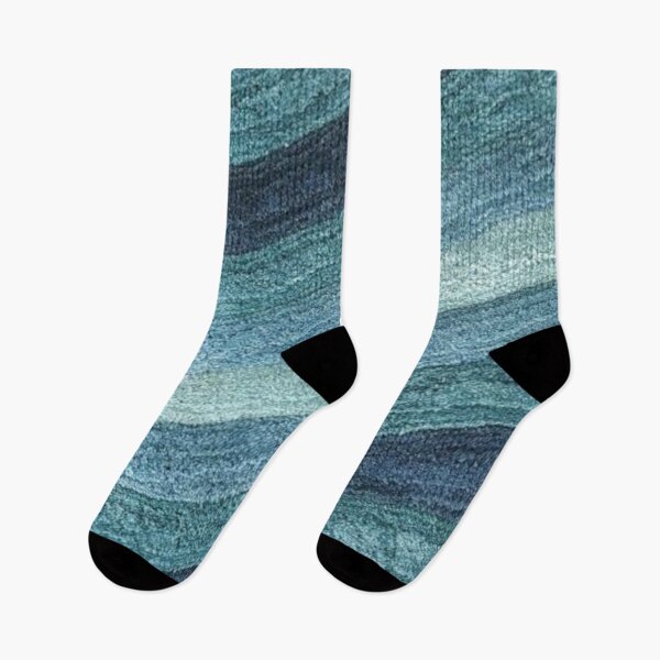 Item preview, Minimalist Art in Blue and Green Wave Lines designed and sold by ZedColors.