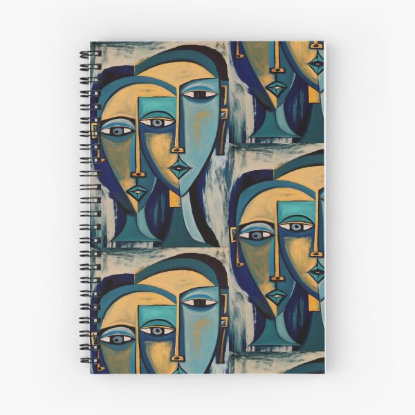 Item preview, faces abstract art designed and sold by Adorarts.