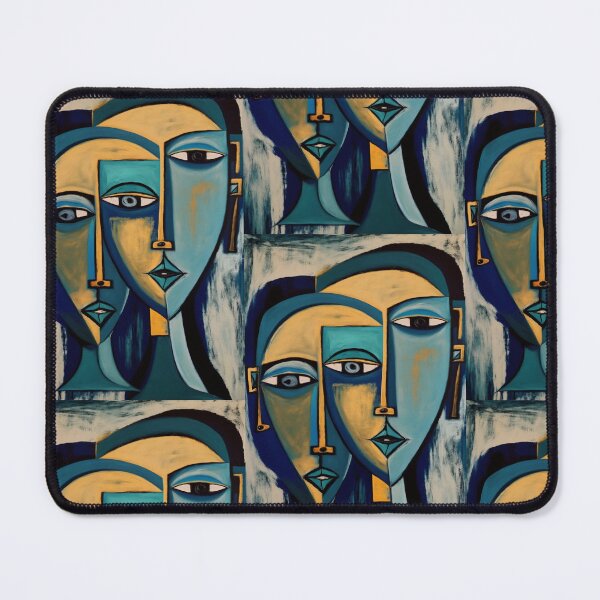 Item preview, faces abstract art designed and sold by Adorarts.