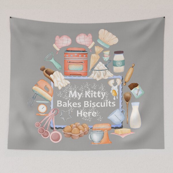 Item preview, Kitty Making Biscuits, Cat Kneading Dough designed and sold by notsweettea.
