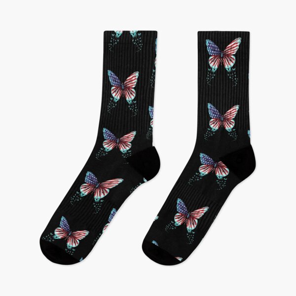 Item preview, Butterfly USA Flag Cute 4th Of July Funny American Girl Gift designed and sold by ArtMuni99.