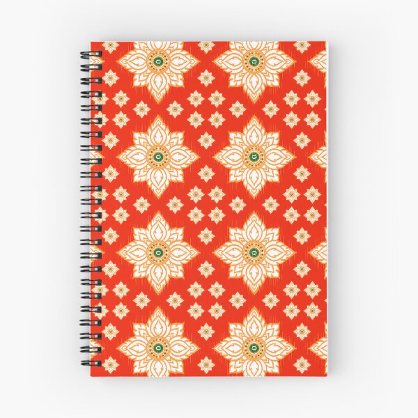 Item preview, Thai Ikat Red Floral Seamless Pattern Geometric Seamless Pattern Thai Textile Seamless Pattern designed and sold by Apkdesigner.
