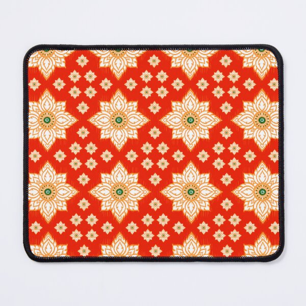 Item preview, Thai Ikat Red Floral Seamless Pattern Geometric Seamless Pattern Thai Textile Seamless Pattern designed and sold by Apkdesigner.