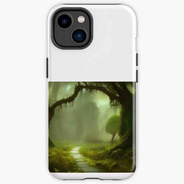 A slightly dewy path. You hit a bush with your shoulder - suddenly on your face Silver dew drops from the leaves. iPhone Tough Case