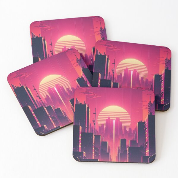 Item preview, Synthwave/Retrowave Cyberpunk city designed and sold by RESToRAPTOR.