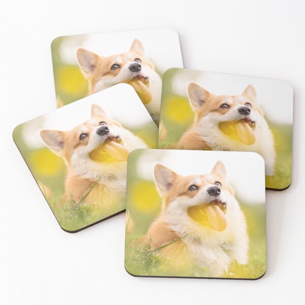 Item preview, Wels corgi dog, summer sunny orange aesthetic designed and sold by CrunchyCableStudio.