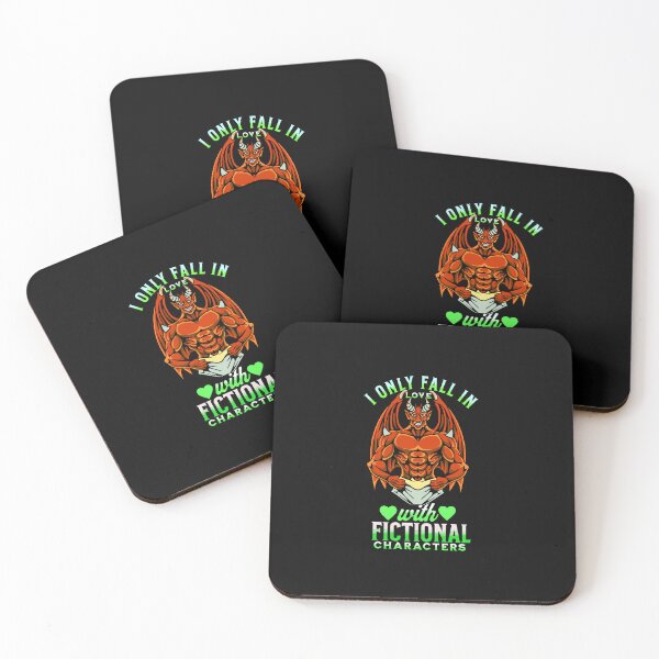 Item preview, I Only Fall for Fictional Characters Typography Quote designed and sold by thedazzlingmonk.