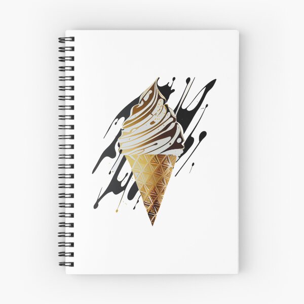 Artikelvorschau, Ice Cream Cone in Black and Gold entworfen und verkauft von ShadowAndSlate.