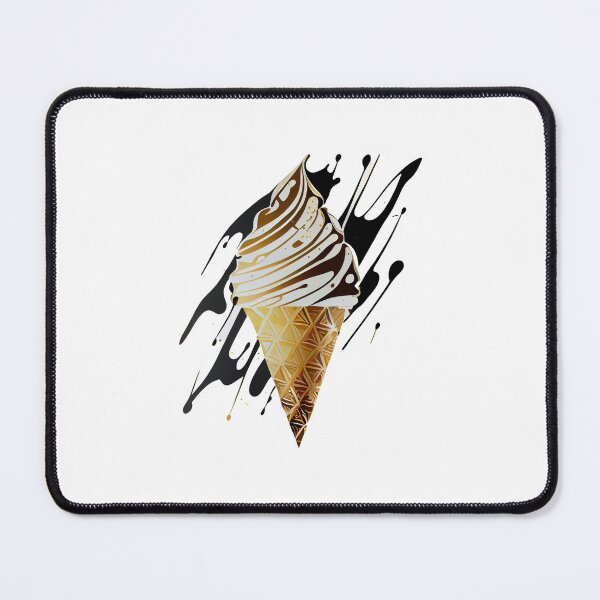 Artikelvorschau, Ice Cream Cone in Black and Gold entworfen und verkauft von ShadowAndSlate.