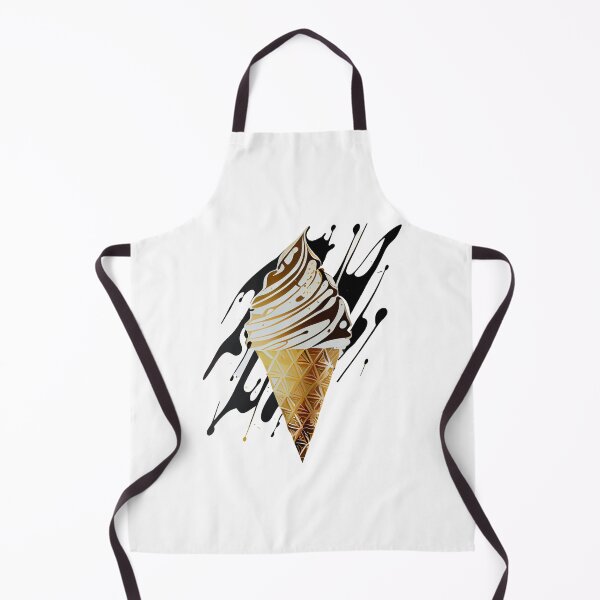 Item preview, Ice Cream Cone in Black and Gold designed and sold by ShadowAndSlate.