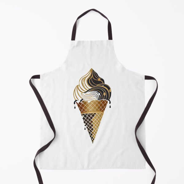 Artikelvorschau, Dripping Ice Cream Cone in Black and Gold entworfen und verkauft von ShadowAndSlate.