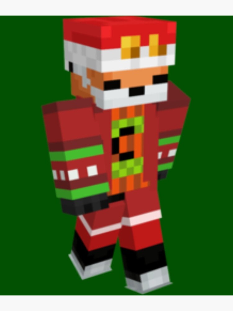 Fundy Christmas Wear Minecraft Skin  Poster for Sale by dilamroima940