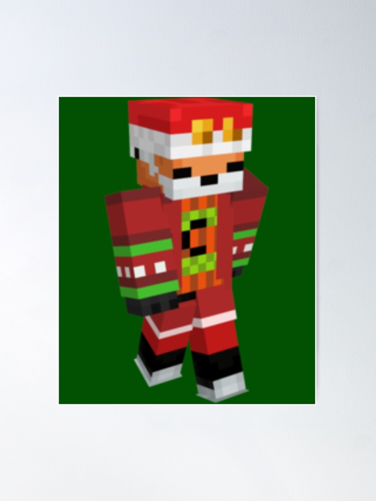 Fundy Christmas Wear Minecraft Skin  Poster for Sale by dilamroima940