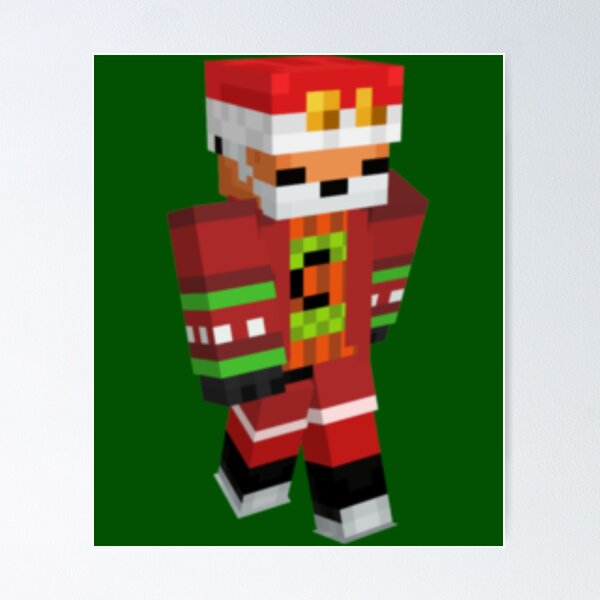 Fundy Christmas Wear Minecraft Skin  Poster for Sale by dilamroima940