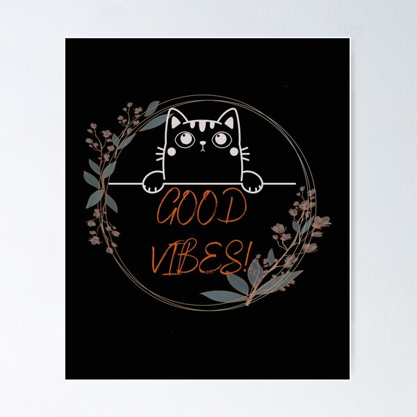 Pawsitive Vibes Only - White Cat Yoga - Fitness Room Decor