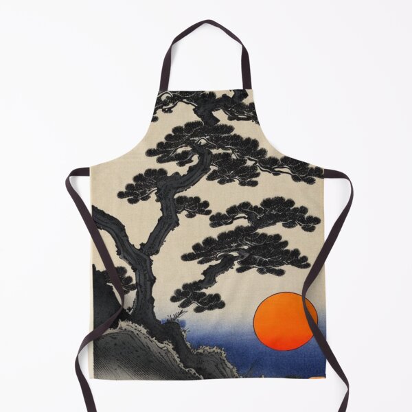 Item preview, Japanese Style Art "Bansi over Sunset" in the Mountains, With Blue Sky and orange Rising Sun  designed and sold by 9000MilesToHome.