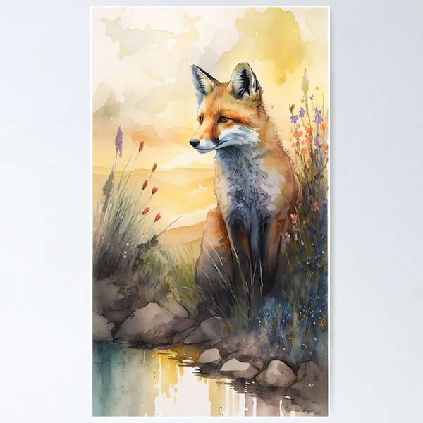 Item preview, Country Fox at Spring 02 designed and sold by artgoldenvalley.