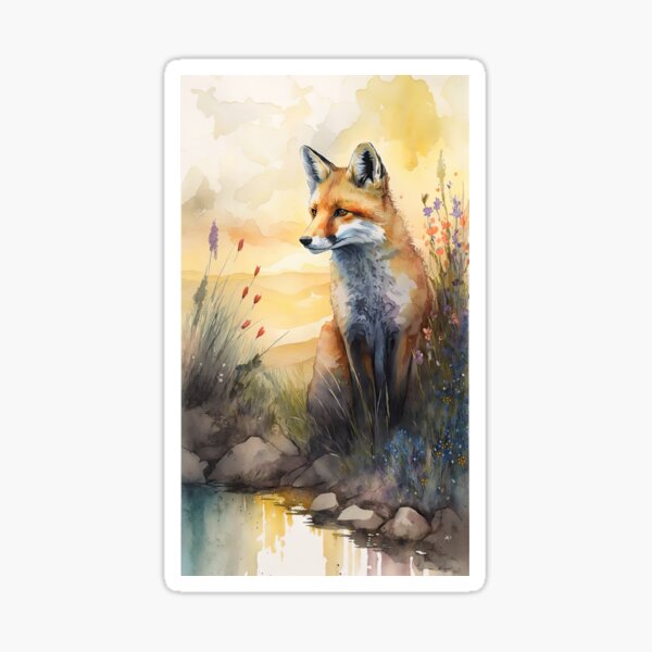 Item preview, Country Fox at Spring 02 designed and sold by artgoldenvalley.