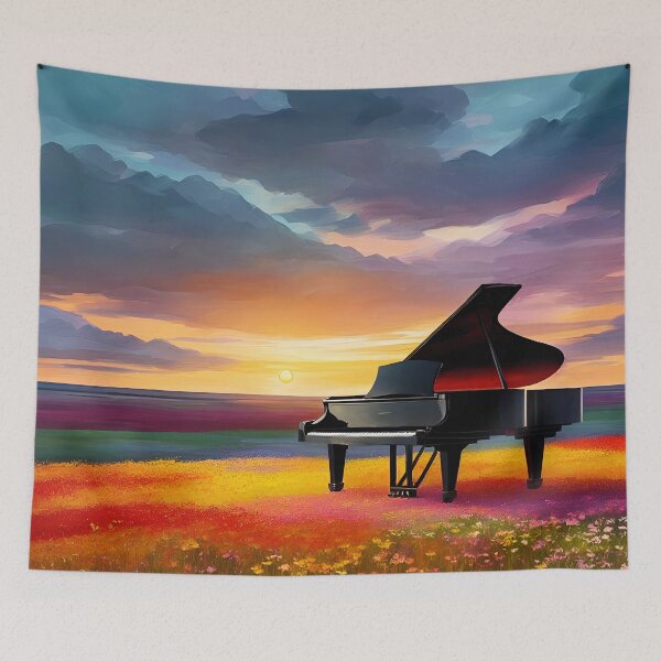 Artikelvorschau, Klavier-Lehrer-Geschenk, Klavier-Wand-Kunst, Musik-Poster, Musik-Raum-Kunst, Musik-Dekor, Pianist-Geschenk, Sonnenuntergang-Kunst, Wohnkultur entworfen und verkauft von William A. McCarthy.