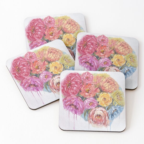 Item preview, Beautiful colorful vibrant happy peonies flowers  designed and sold by Smita J Sharma.