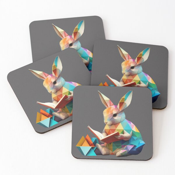 Item preview, Colorful Bunny Reading a Book designed and sold by zzibel.