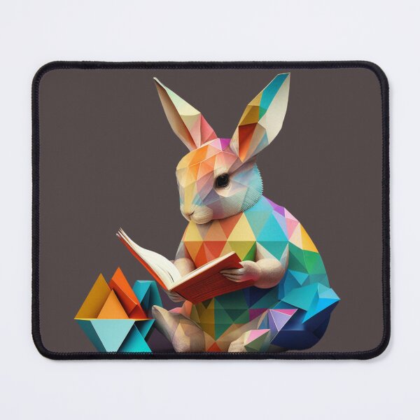 Item preview, Colorful Bunny Reading a Book designed and sold by zzibel.